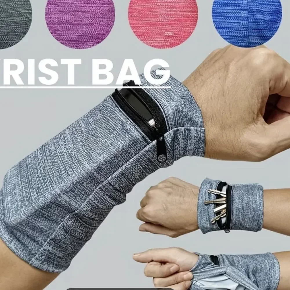 Running/Exercise Storage Wrist Bag - Black
